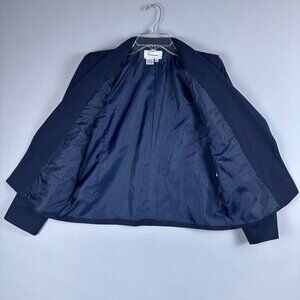 Christopher & Banks 2 Button Blazer Coat Mens Size 9/10P Wool Stretch Navy Blue
